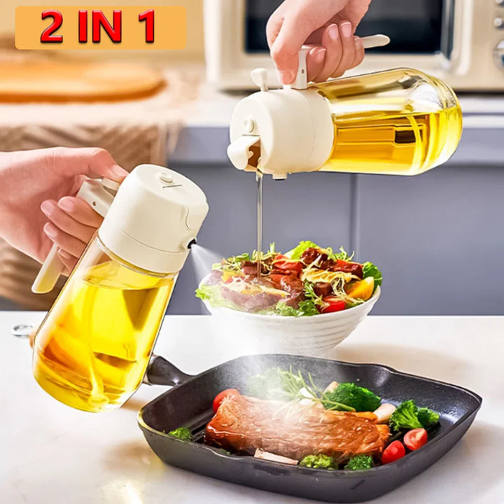 Smart 2-in-1 Glass Oil Sprayer & Dispenser