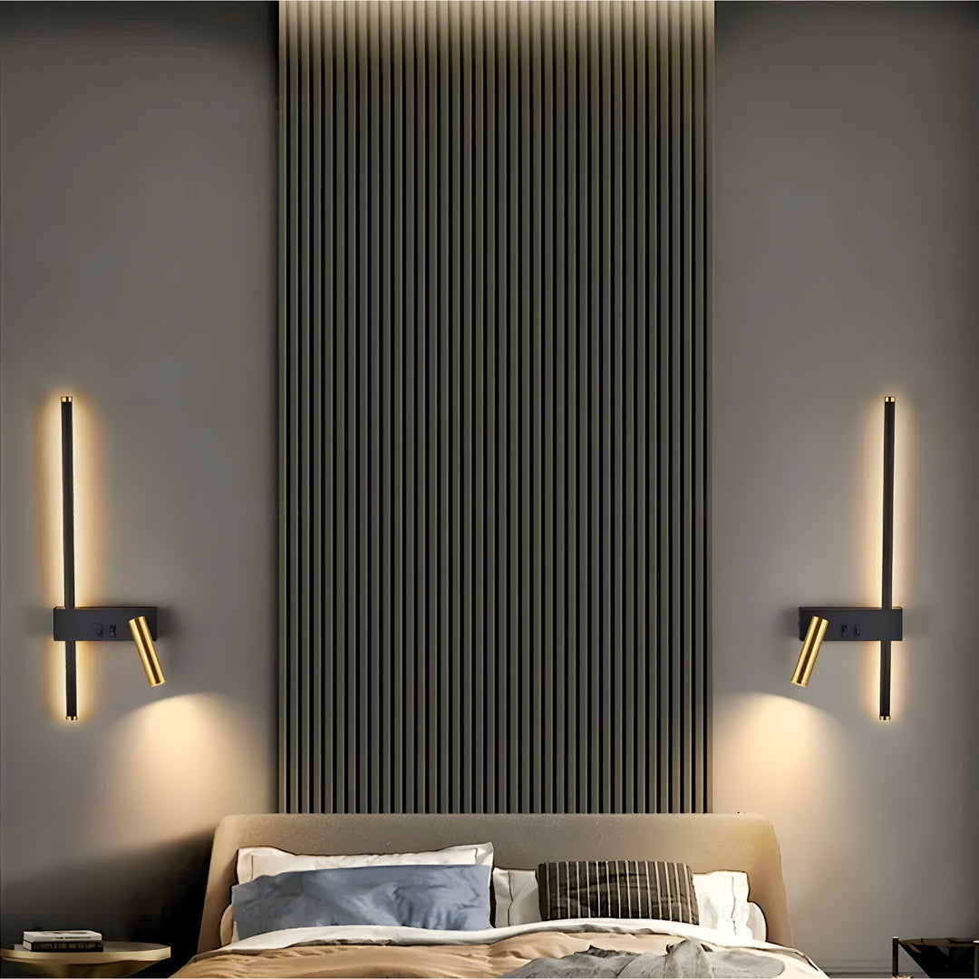Duo | Applique murale minimaliste avec interrupteur et LED