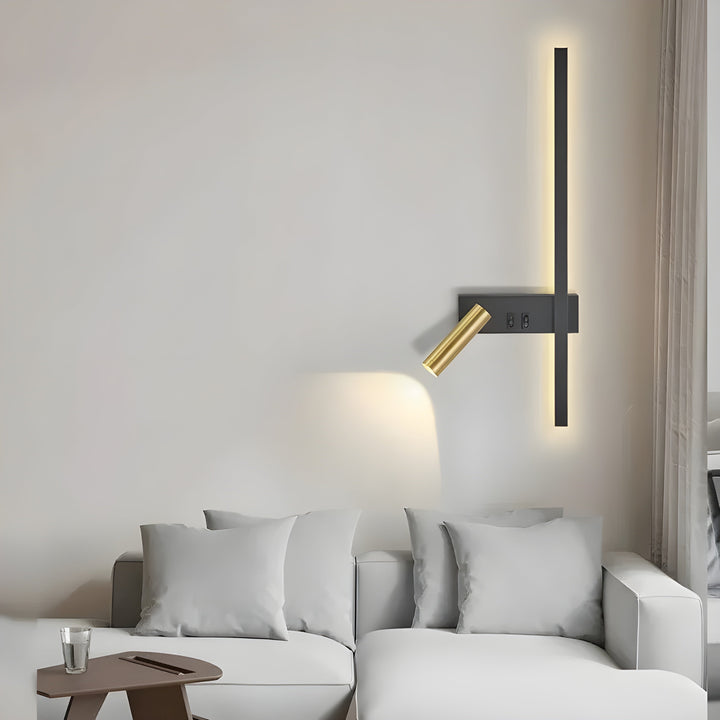 Duo | Applique murale minimaliste avec interrupteur et LED