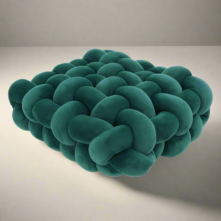 Coussin décoratif carré Soft Knot en velours cristal | Coussin à nœud tendance et respirant pour un intérieur élégant