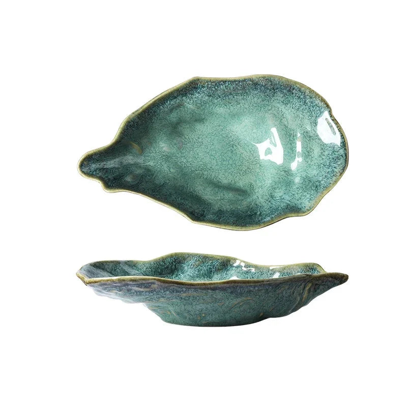 Shell Ceramic Bowl | Hand-Formed | Ocean Colors | Unique Design