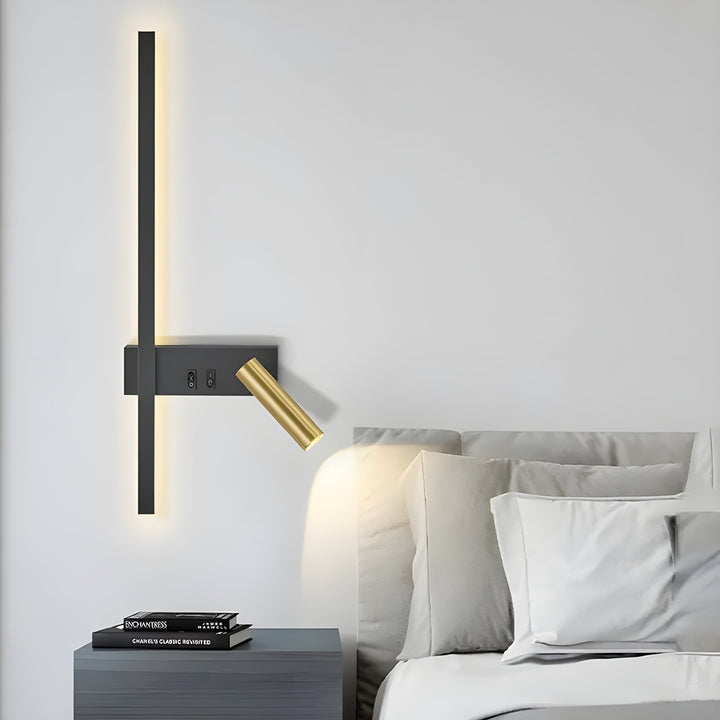 Duo | Applique murale minimaliste avec interrupteur et LED