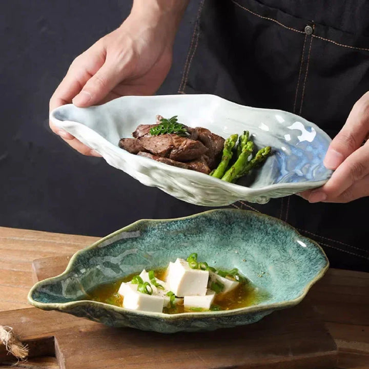 Shell Ceramic Bowl | Hand-Formed | Ocean Colors | Unique Design