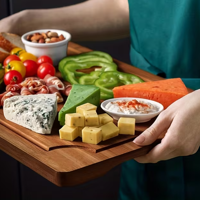 Ensemble de 3 planches à découper en bambou | Planches à découper en bois durables en 3 tailles