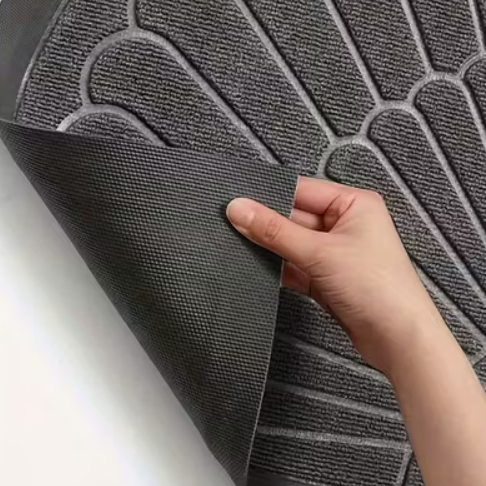 CleanStep™ Paillasson Demi-Rond | Tapis Extérieur Antidérapant en Caoutchouc