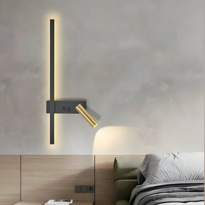 Duo | Applique murale minimaliste avec interrupteur et LED