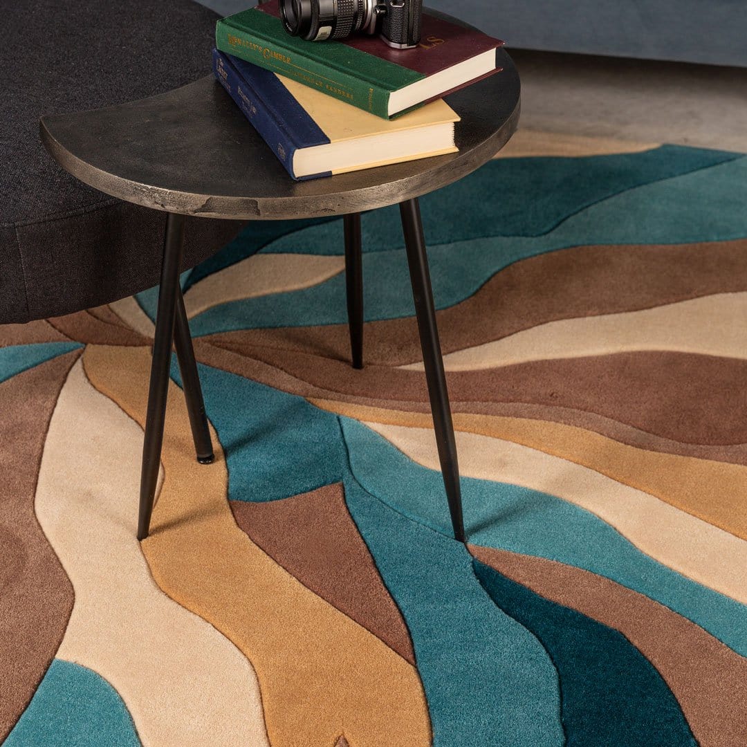 Twine | Tapis en acrylique fait main avec design abstrait – Couleurs douces et ambiance relaxante