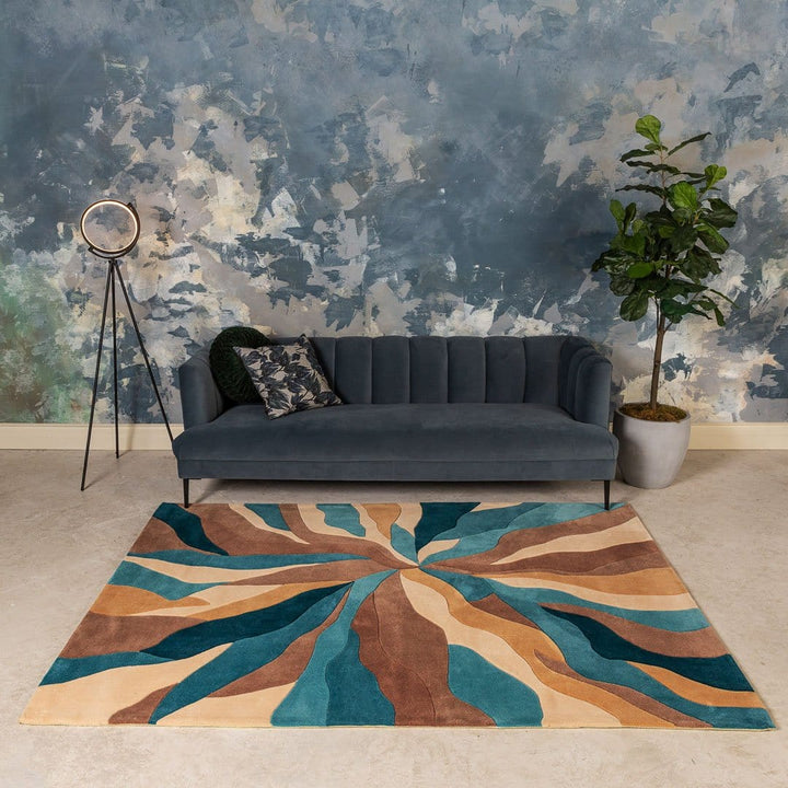 Twine | Tapis en acrylique fait main avec design abstrait – Couleurs douces et ambiance relaxante