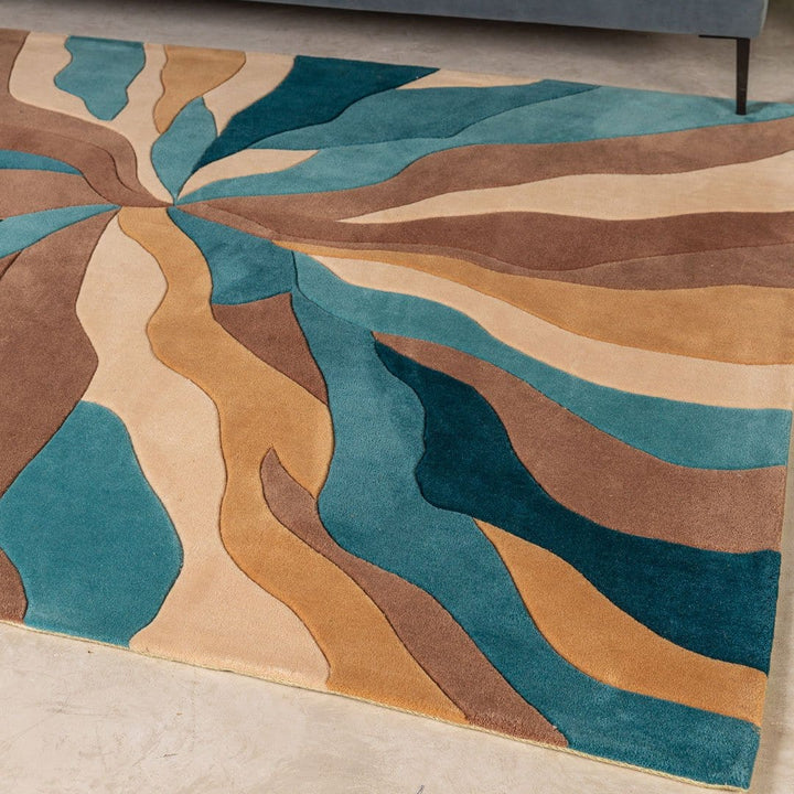 Twine | Tapis en acrylique fait main avec design abstrait – Couleurs douces et ambiance relaxante