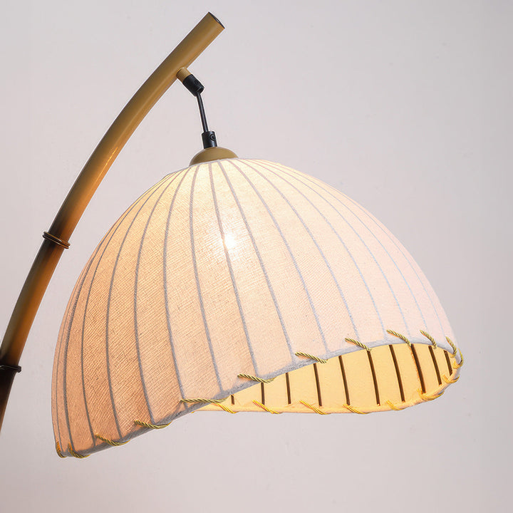 Lampe sur pied Balance Bamboo | Style Wabi-Sabi avec bambou et toile – Éclairage naturel apaisant