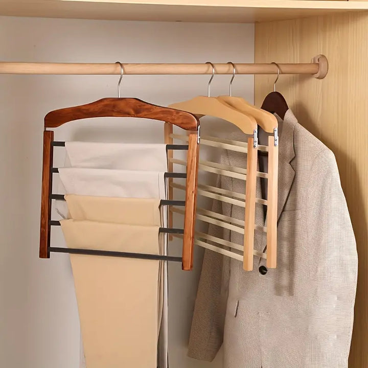 Oaklee Multi-Bar Hanger | Luxe Houten Kledinghanger | Ruimtebesparend