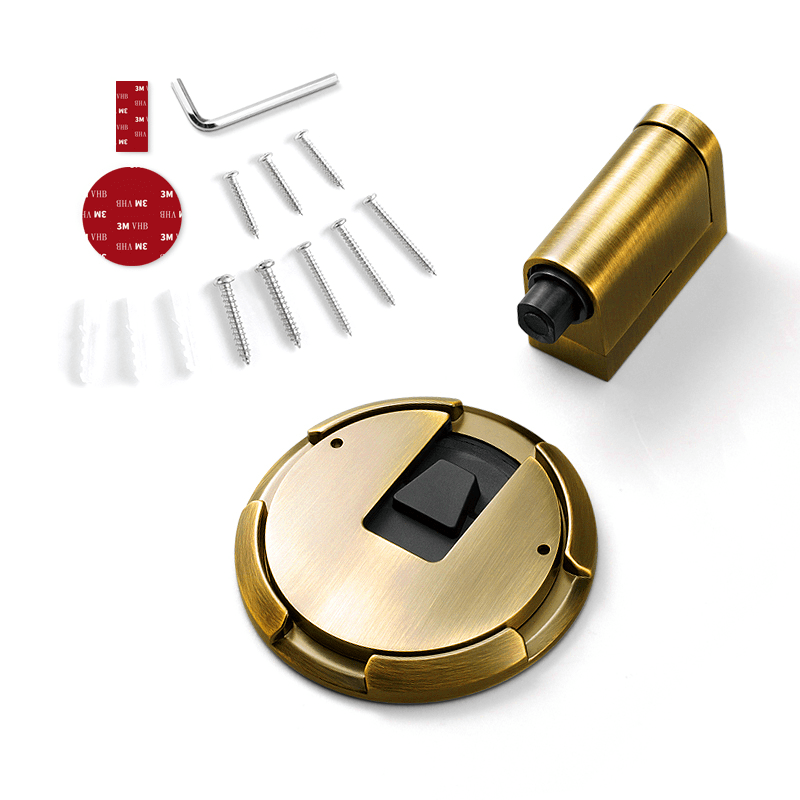 Butée de porte mécanique | Arrêt de porte verrouillable en alliage massif de zinc