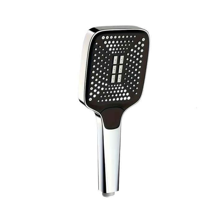 Pomme de douche carrée réglable | Ensemble complet avec tuyau et support – Raccord universel