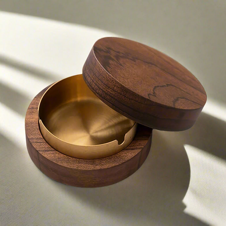 Cendrier en noix | Cendrier coupe-vent au design élégant