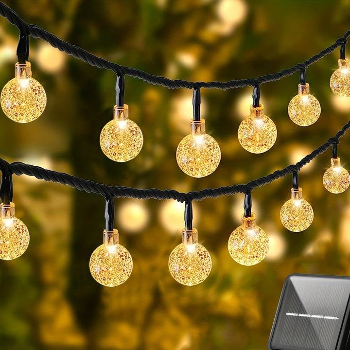 Guirlande lumineuse à bulles avec boule de cristal solaire | Guirlande lumineuse solaire à 20–100 LED