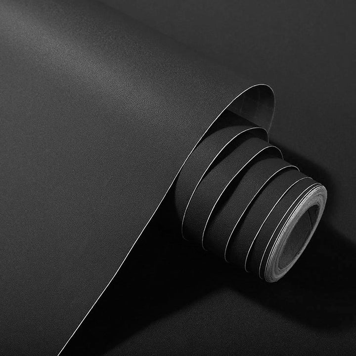 Nero Solido | Papier Peint PVC Autocollant Noir