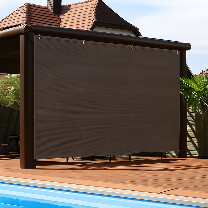 Toile d'ombrage brune protectrice UV | Matériau PE durable