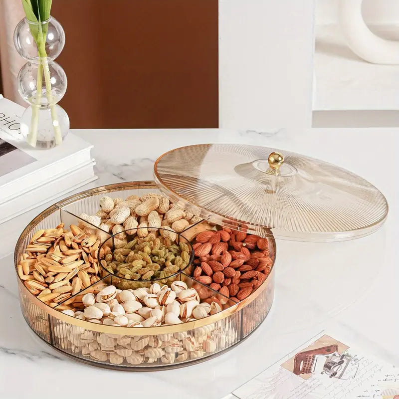 AmberLuxe | Pot à bonbons avec couvercle 28 cm – Organisateur de snacks de luxe