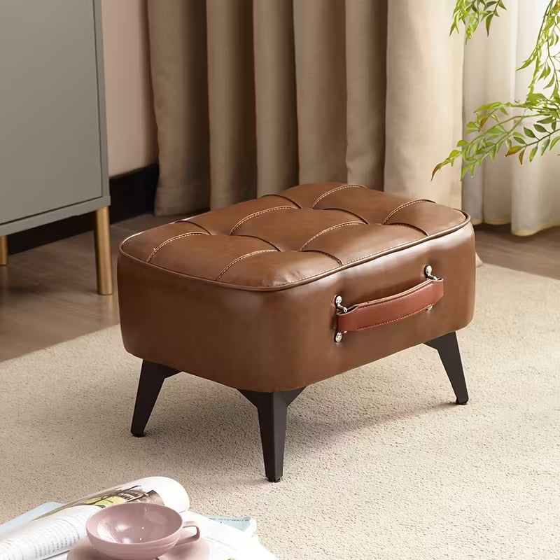LuxeFoot™ Ottoman – Repose-pieds en Cuir Synthétique Élégant et Fonctionnel