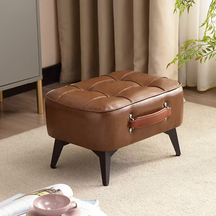LuxeFoot™ Ottoman – Repose-pieds en Cuir Synthétique Élégant et Fonctionnel