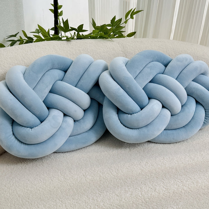 Ensemble de 2 coussins noués | Coussins noués doux et luxueux pour canapé et lit