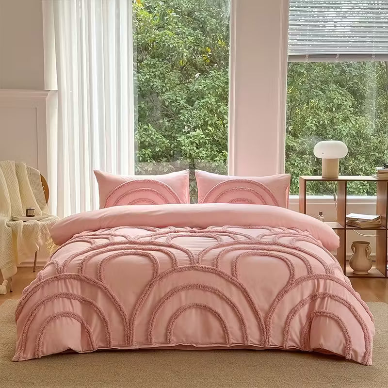 Ensemble de housse de couette bohème | 3 pièces avec taies d'oreiller | Microfibre douce & fermeture éclair