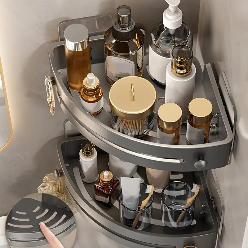 Self-adhesive bathroom shelves without drilling | Set of 2