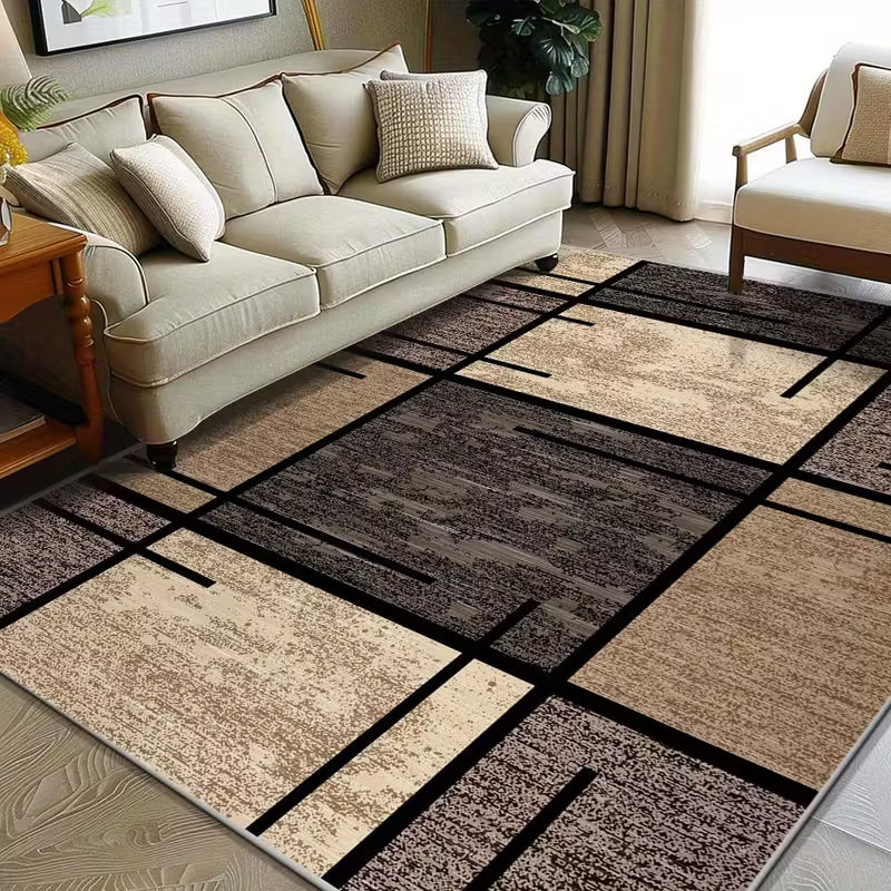 Luxurious Velvet Rug | Geometric Pattern | Washable &amp; Colorfast