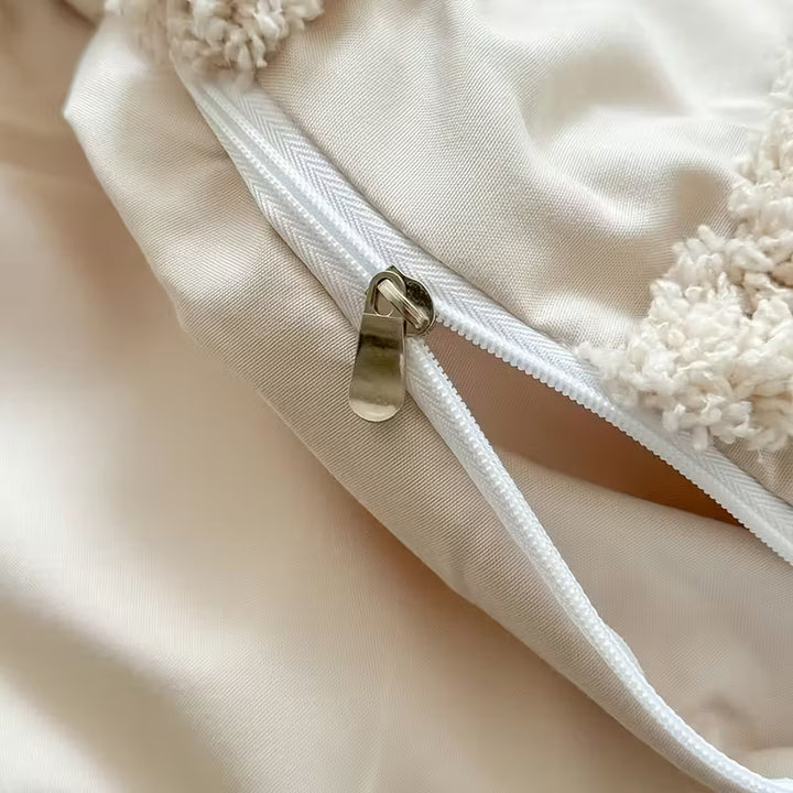 Ensemble de housse de couette bohème | 3 pièces avec taies d'oreiller | Microfibre douce & fermeture éclair