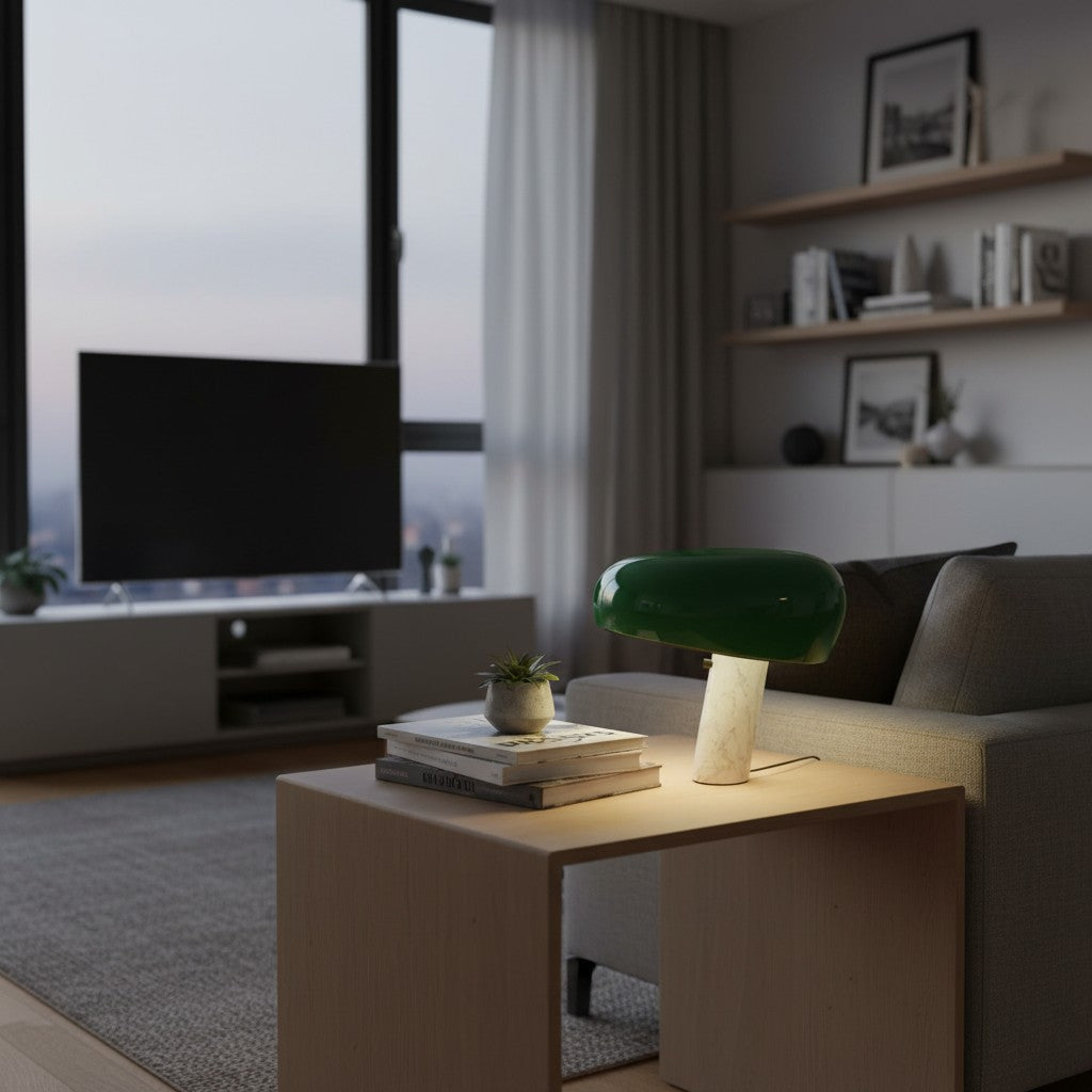 Nordic Snoopy™ | Lampe de table au design marbré