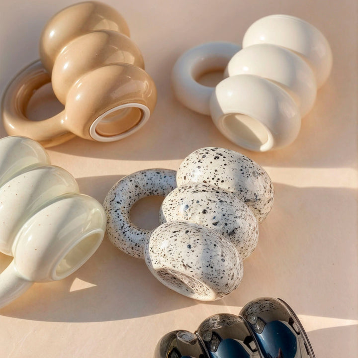 Porseleinen Beker | Minimalistisch Geometrisch Design | 300 ml