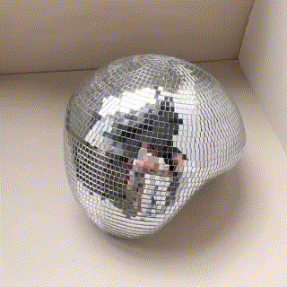 MeltBall™ Sculpture de Boule Fondue Argentée | Objet d'Art en Verre Miroir