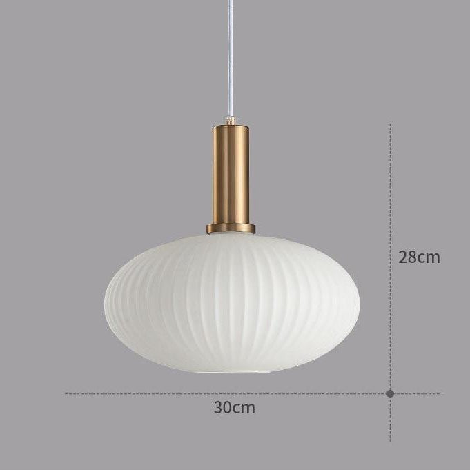 RetroCharm | Lampe suspendue vintage en verre 25 x 36 cm