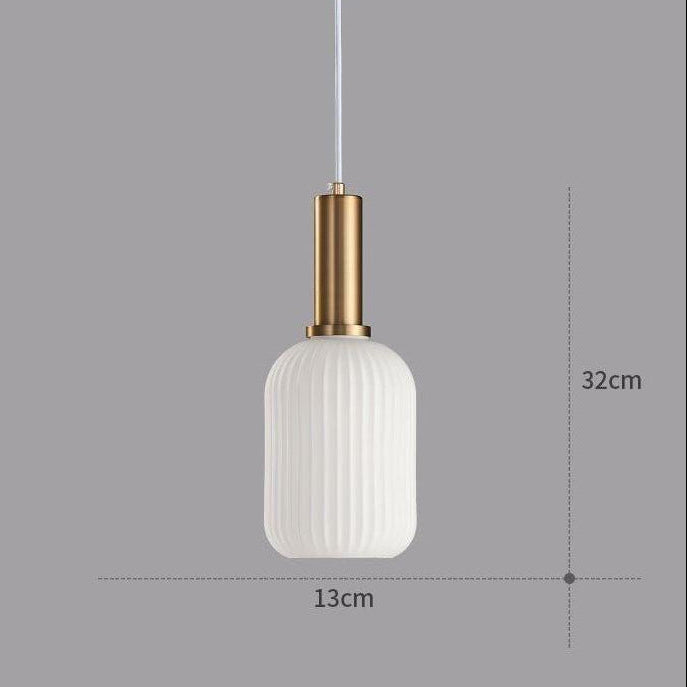 RetroCharm | Lampe suspendue vintage en verre 25 x 36 cm