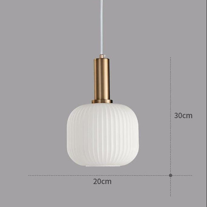 RetroCharm | Lampe suspendue vintage en verre 25 x 36 cm