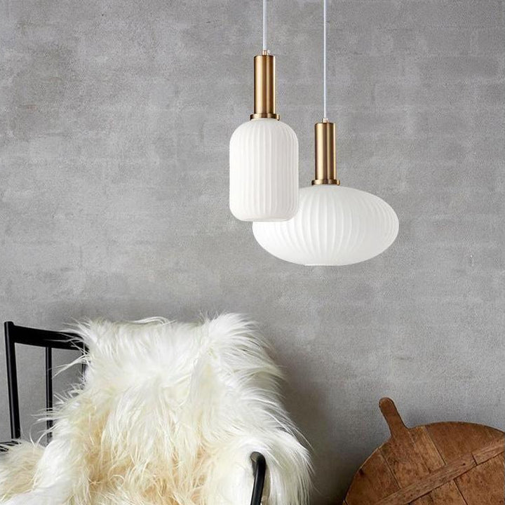 RetroCharm | Lampe suspendue vintage en verre 25 x 36 cm