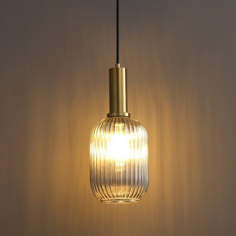 RetroCharm | Lampe suspendue vintage en verre 25 x 36 cm