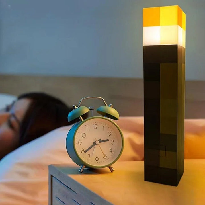 Lampe LED Torche Minecraft | Lampe de Nuit Rechargeable, Lampe de Table & Applique Murale