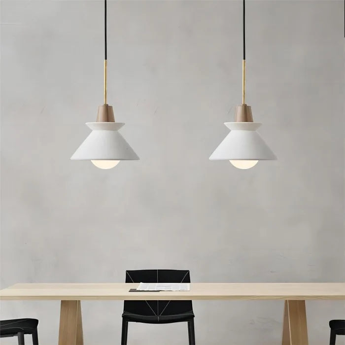 Suspension conique blanche Witte | Design scandinave | 24 cm