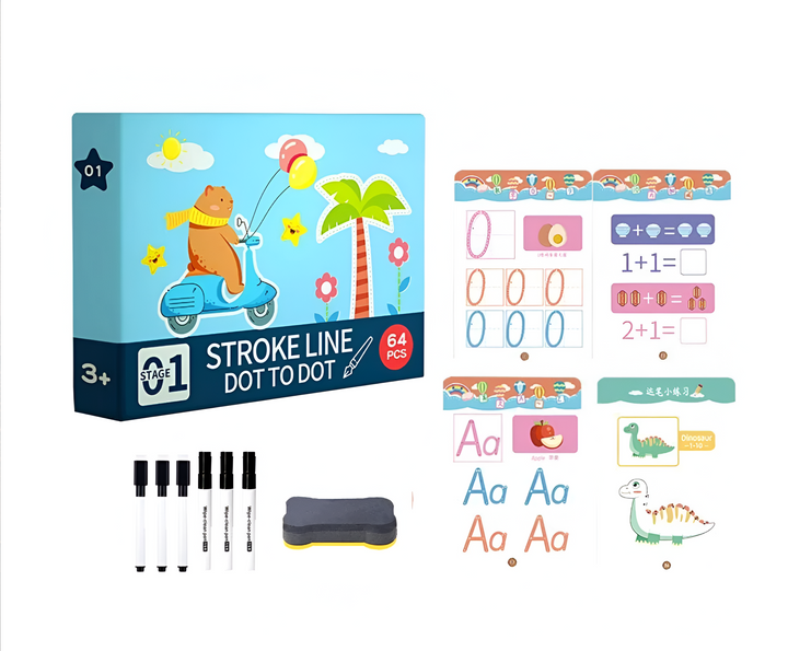 EasyLearn™ | Magisch Traceerwerkboek | Spelenderwijs Leren voor Kids (2–6 jaar)