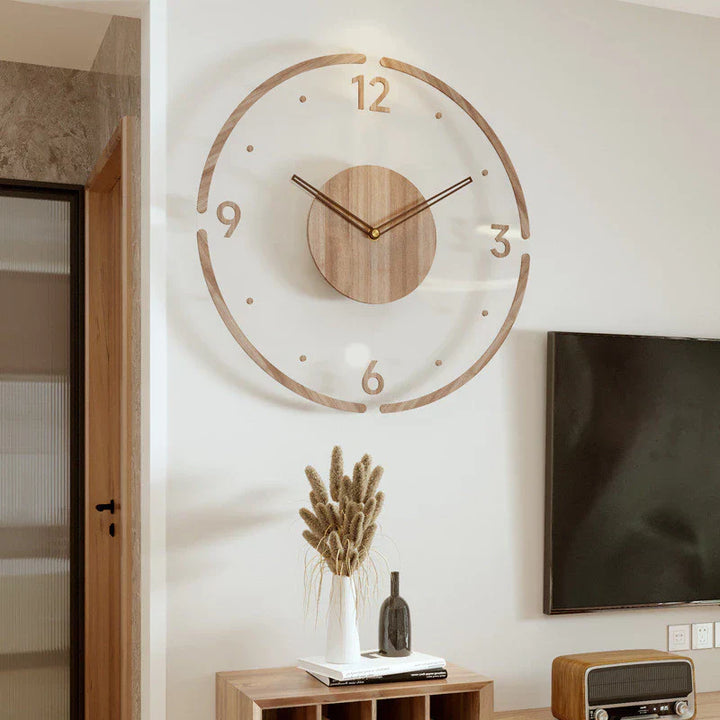NordWood™ Horloge Murale Scandinave en Bois
