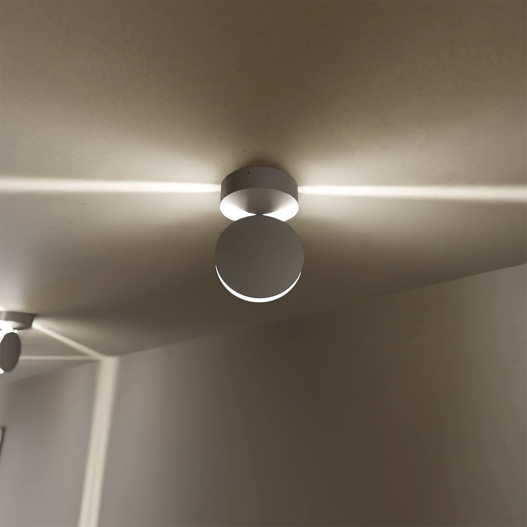 SPECTRA™ Applique LED | Lumière pivotante à 360° | Minimaliste Mat Blanc | Spectaculaire Jeu de Lumière